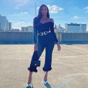 Black Off- Shoulder Strap Top